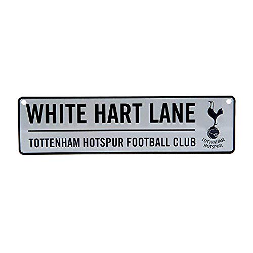Tottenham Hotspur FC - Señal metálica de calle en relieve oficial de Tottenham Hotspur FC (Talla Única) (Blanco/marino/negro)