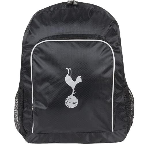 Tottenham Hotspur Crest Backpack Mochila, Black, Height: 44cm Unisex Adulto