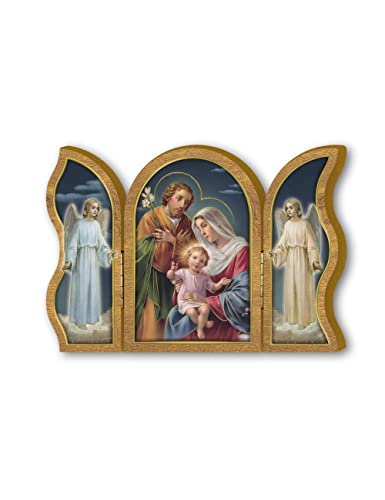 Fratelli Bonella | Picnic devocional de madera de la Sagrada Familia 6 x 9 cm | Made in Italy