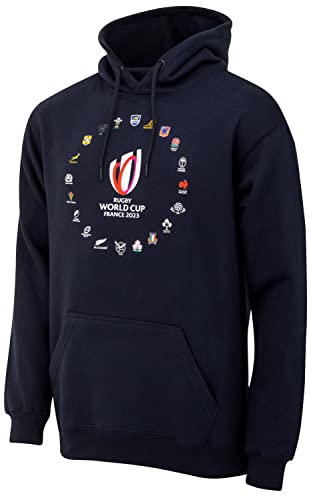 Rugby World Cup Sudadera RWC 20 Nations – Colección oficial de la Copa del Mundo de Rugby 2023 – Talla XXL