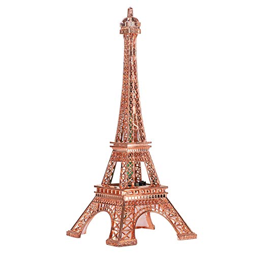 HERCHR París Torre Eiffel estatuilla, Luz LED Torre Eiffel Luz Nocturna Lámpara Decorativa Modelo, Metálica Torre Eiffel Figura, Romántico París Arquitectura Modelismo, Decoración para el hogar