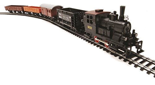 Mehano T109 - Juego de tren eléctrico de carga y paisaje “Western” de plástico, escala H0, Multicolor