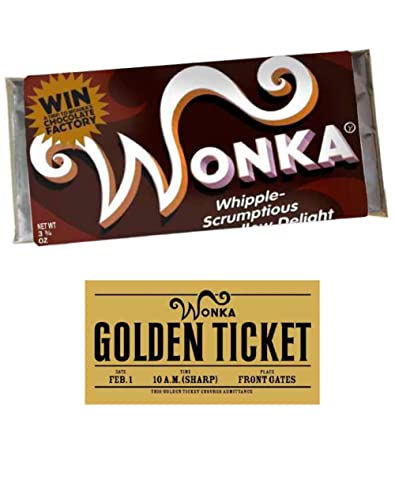 Chocolate WILLY WONKA con Billete dorado (inspirado en la película de Tim Burton de 2005)