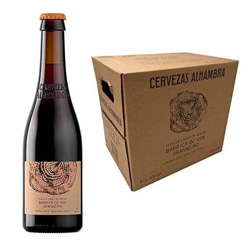 ALHAMBRA - Alhambra Barrica de Ron Granadino, Cerveza, 12 Botellas x 33cl - 6% de Volumen de Alcohol