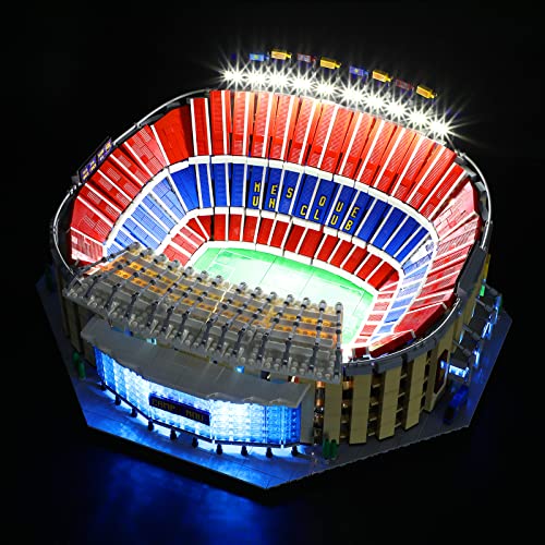 GEAMENT Kit de Luces LED Compatible con Lego Camp NOU FC Barcelona - Conjunto de luz para Creator 10284 (Juego Lego no Incluido)
