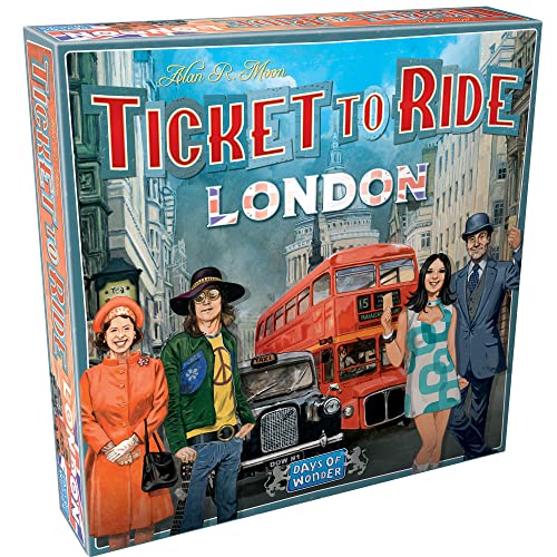 Days of Wonder , Ticket to Ride London Board Game , Ages 8+ , For 2 to 4 players , Average Playtime 10-15 Minutes